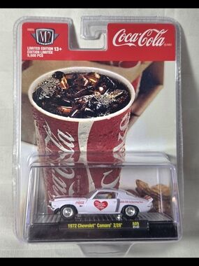 Coca-Cola 1972 Chevrolet Camaro Z/28 Diecast Car - White & Red